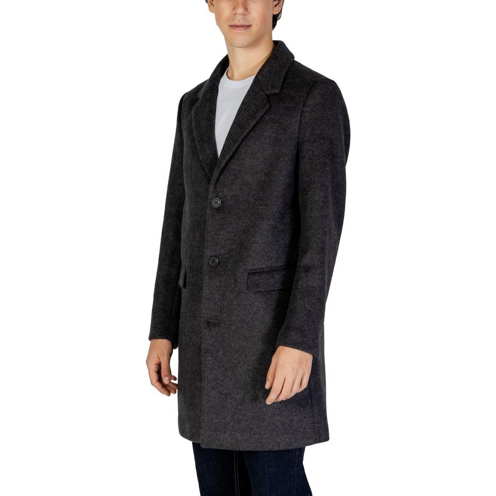 Antony Morato Gray Polyester Jacket Antony Morato Dark Slate Gray