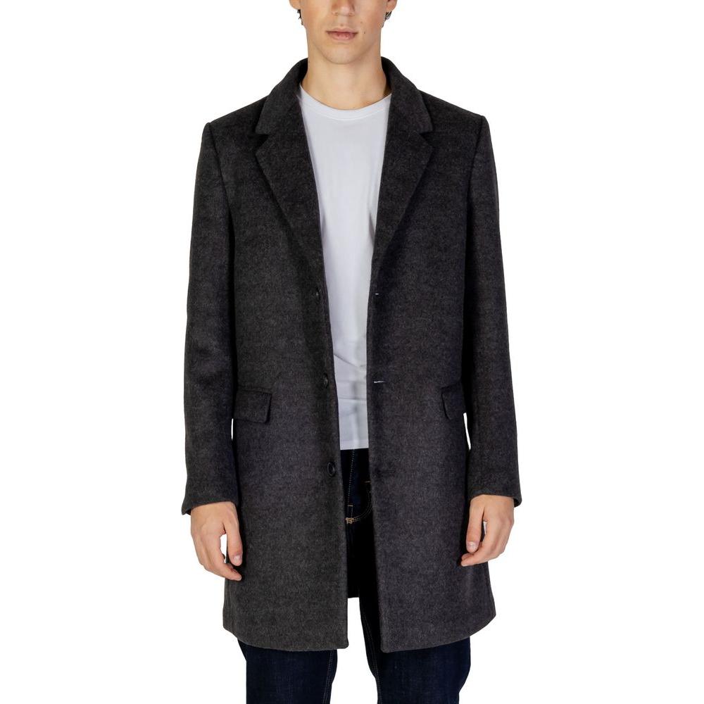 Antony Morato Gray Polyester Jacket Antony Morato Black