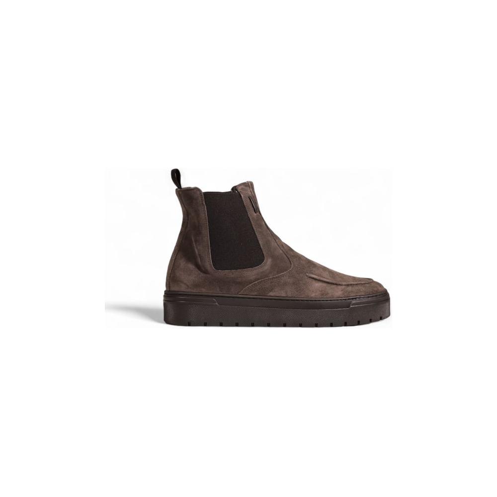 Antony Morato Gray Suede Leather Boot Antony Morato Dark Slate Gray