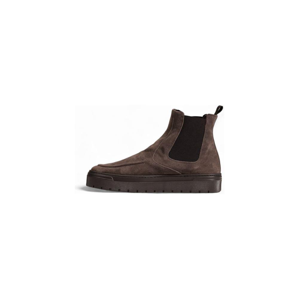 Antony Morato Gray Suede Leather Boot Antony Morato Dark Slate Gray
