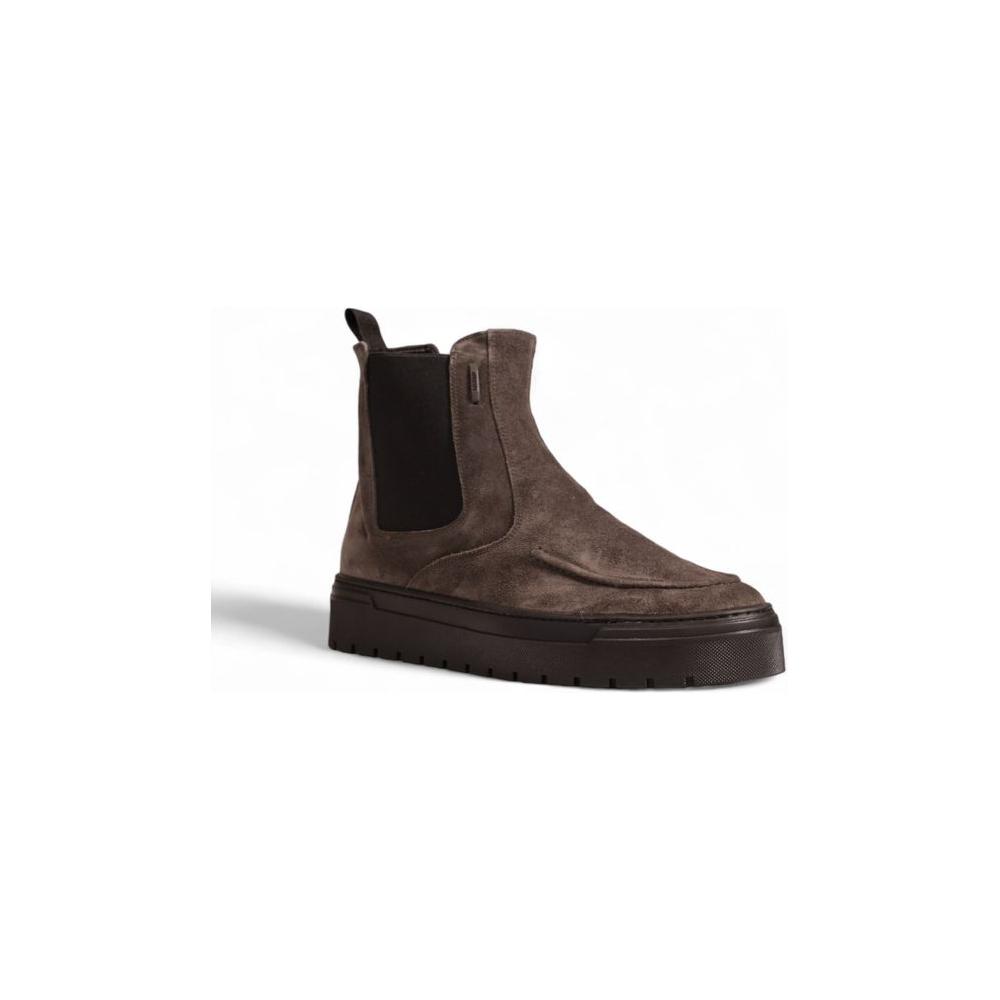 Antony Morato Gray Suede Leather Boot Antony Morato Dark Slate Gray