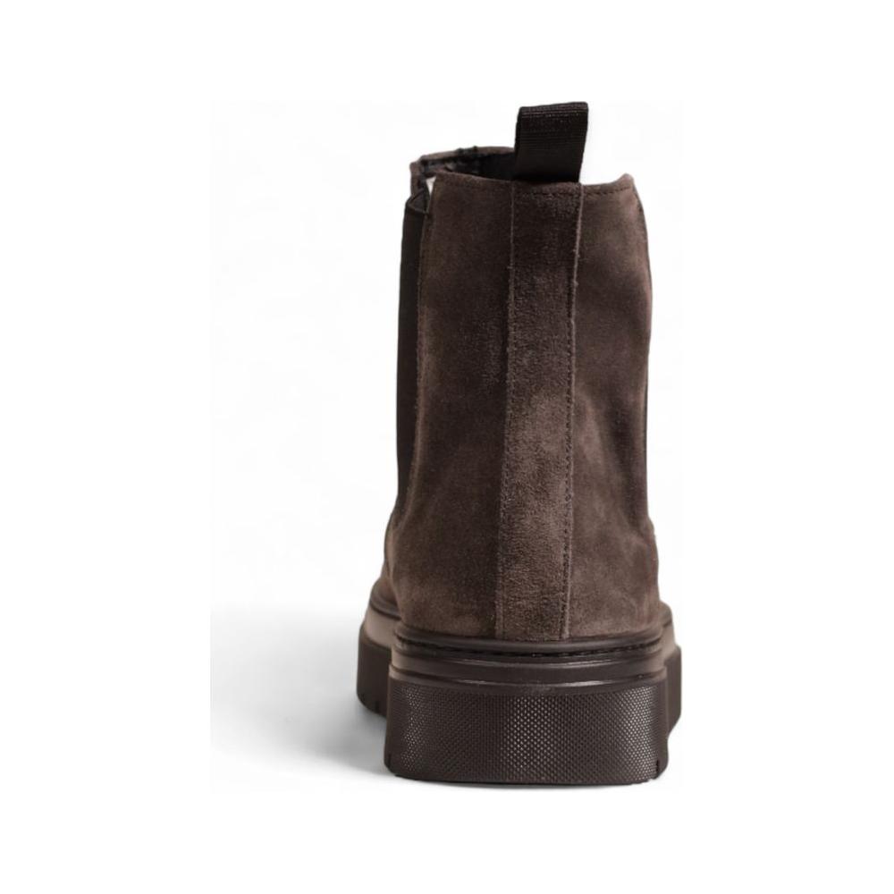 Antony Morato Gray Suede Leather Boot Antony Morato Dark Slate Gray