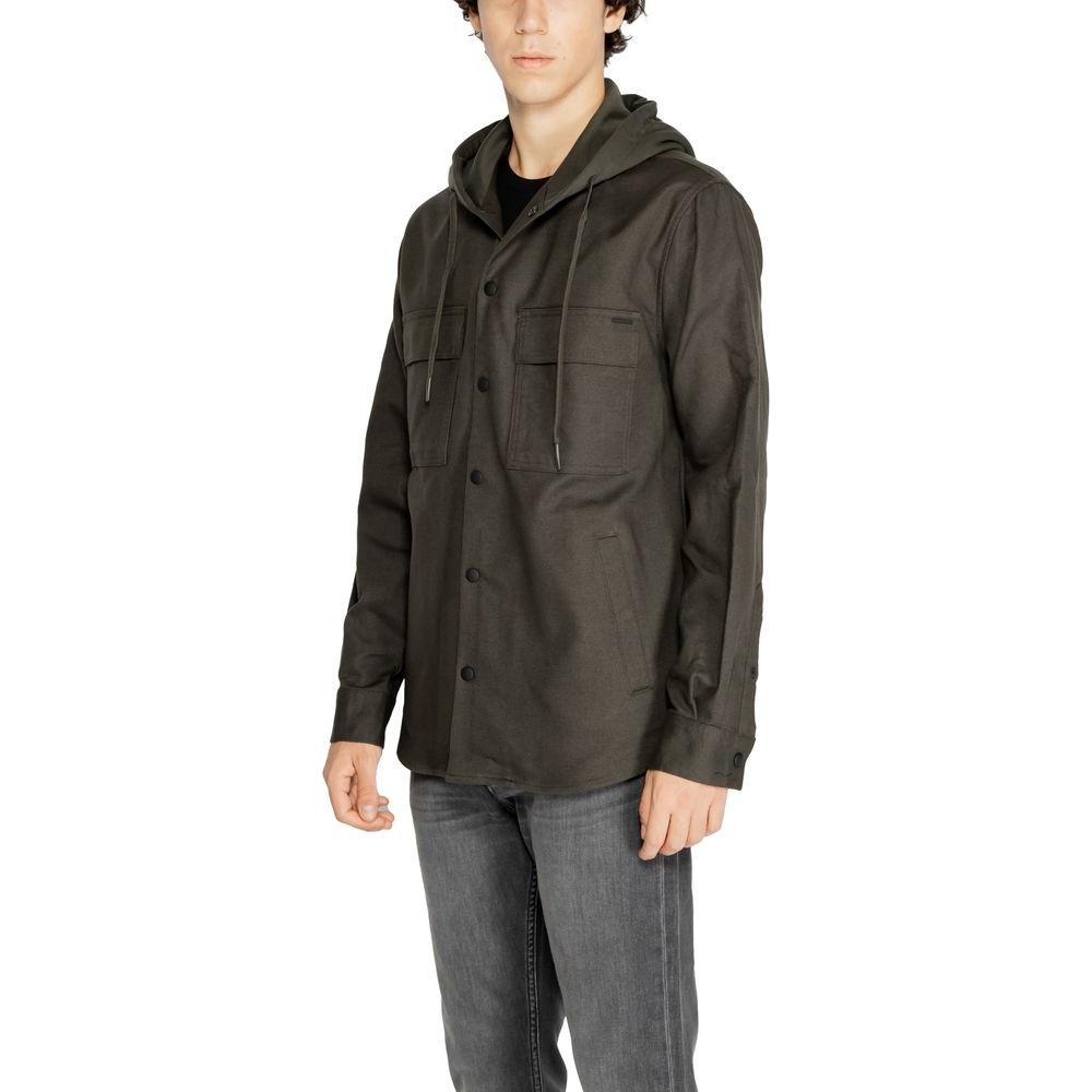 Antony Morato Green Cotton Shirt Antony Morato Dark Slate Gray