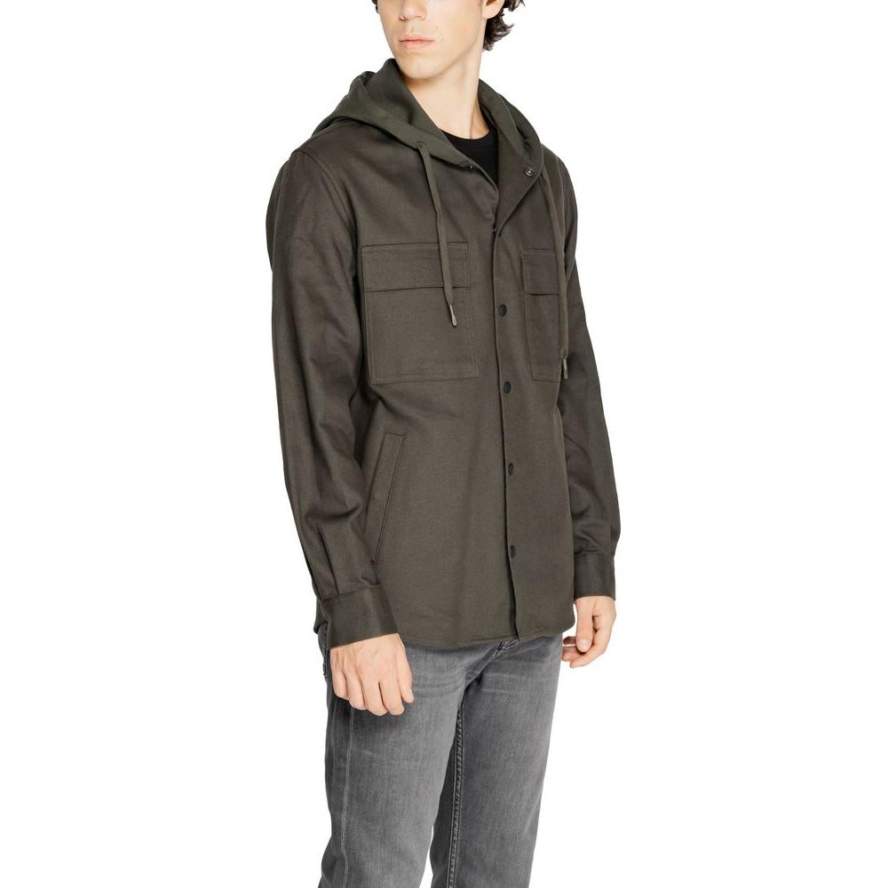 Antony Morato Green Cotton Shirt Antony Morato Dark Slate Gray