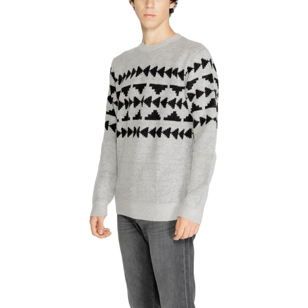 Antony Morato Gray Acrylic Sweater