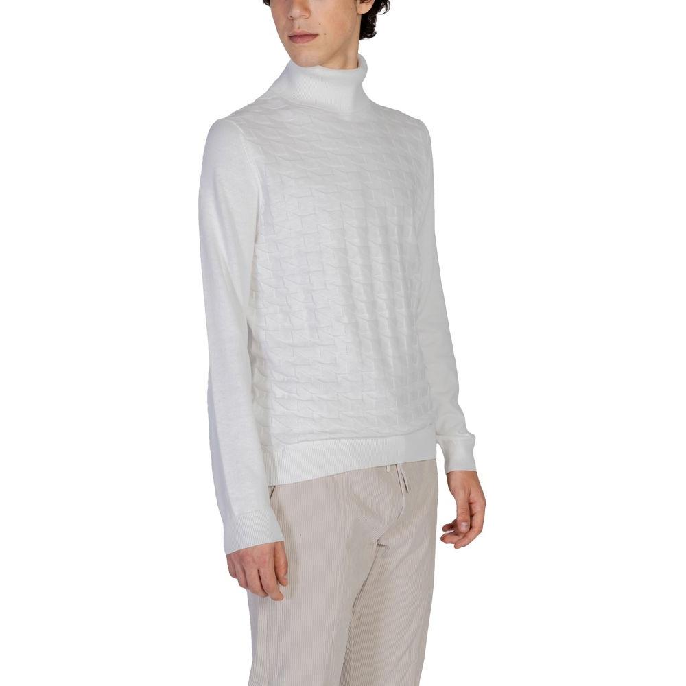 Antony Morato White Cotton Sweater Antony Morato Gray