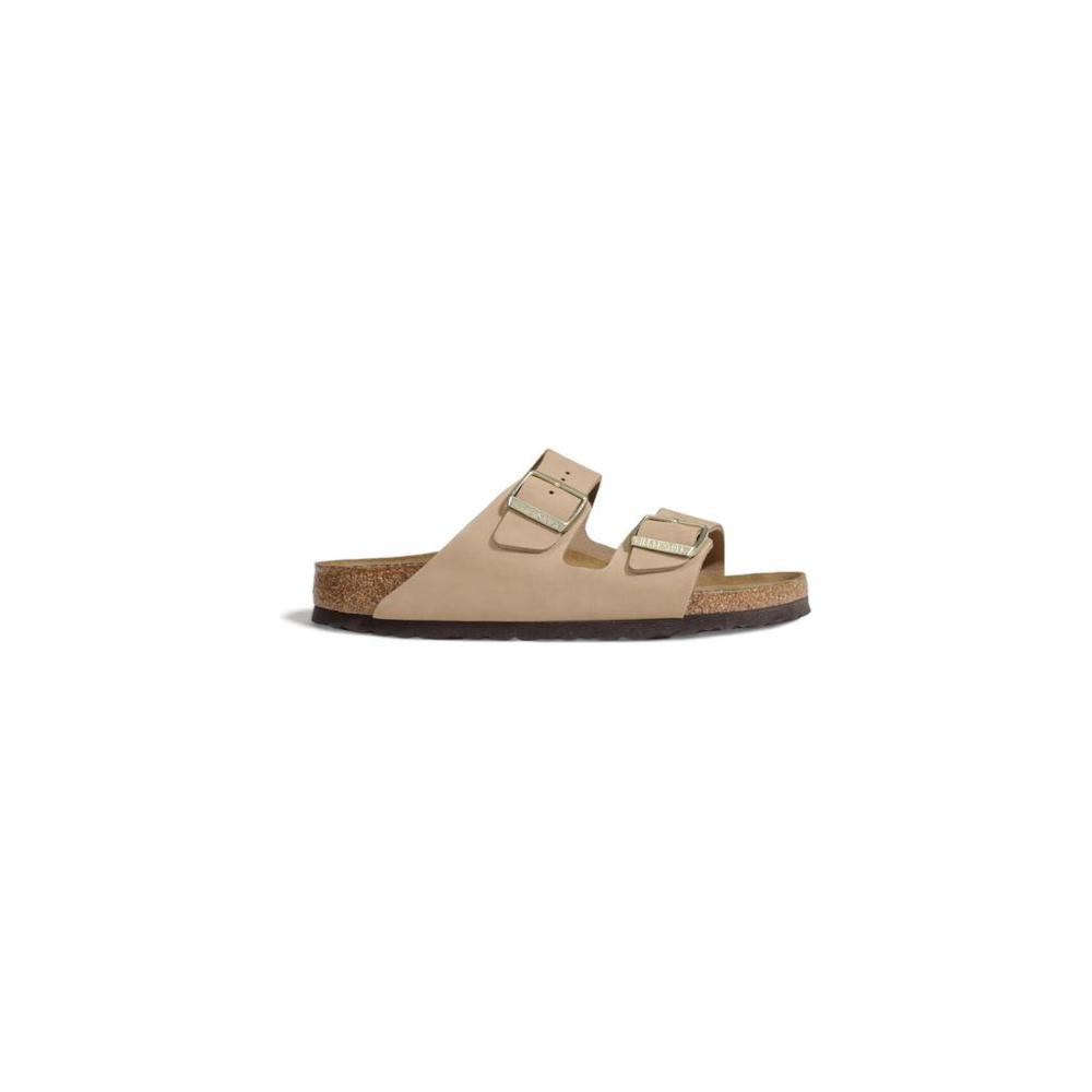 Birkenstock Beige Nubuc Leather Sandal Birkenstock Rosy Brown