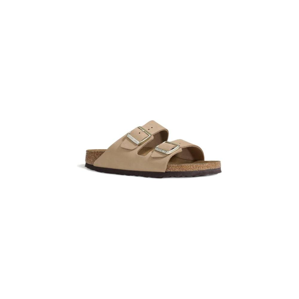 Birkenstock Beige Nubuc Leather Sandal Birkenstock Rosy Brown