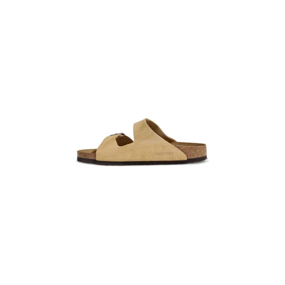Birkenstock Beige Suede Leather Sandal Birkenstock Dark Khaki