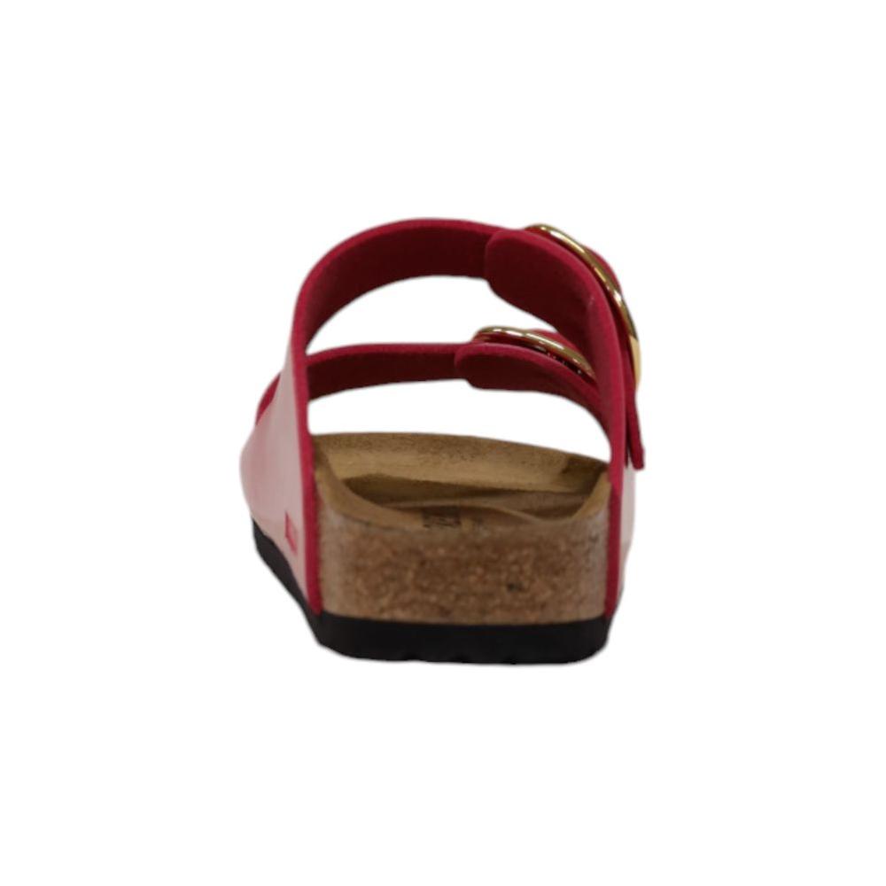 Birkenstock Pink Synthetic Sandal Birkenstock Saddle Brown