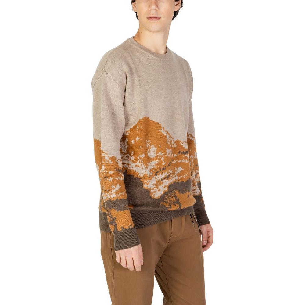 Gianni Lupo Brown Acrylic Sweater Gianni Lupo Rosy Brown