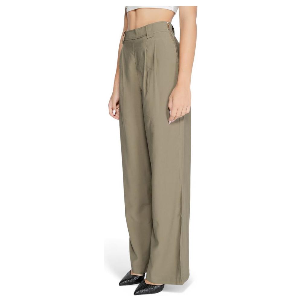 Morgan De Toi Green Cotton Jeans & Pant Morgan De Toi Rosy Brown