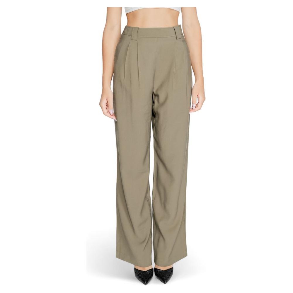 Morgan De Toi Green Cotton Jeans & Pant Morgan De Toi Rosy Brown