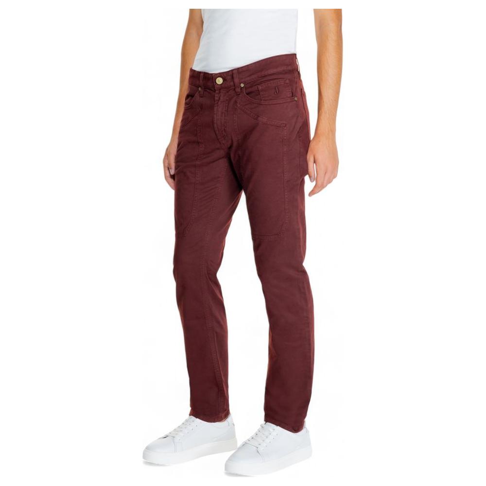 Jeckerson Red Cotton Jeans & Pant Jeckerson Saddle Brown
