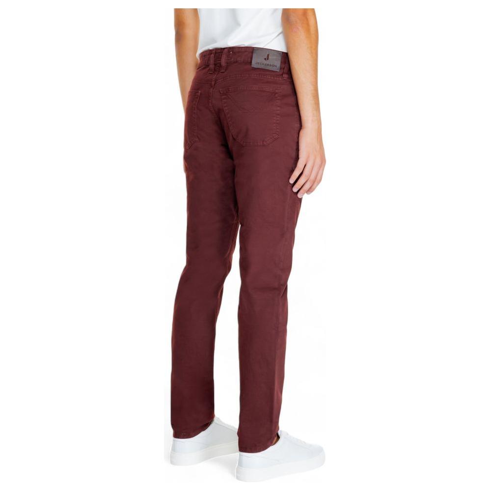 Jeckerson Red Cotton Jeans & Pant Jeckerson Saddle Brown