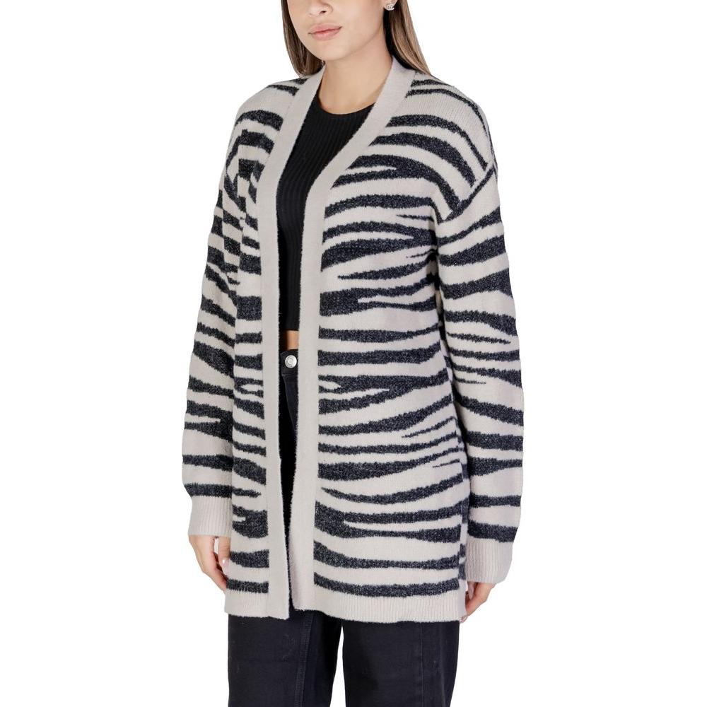 Jacqueline De Yong Gray Nylon Cardigan Jacqueline De Yong Dark Slate Gray