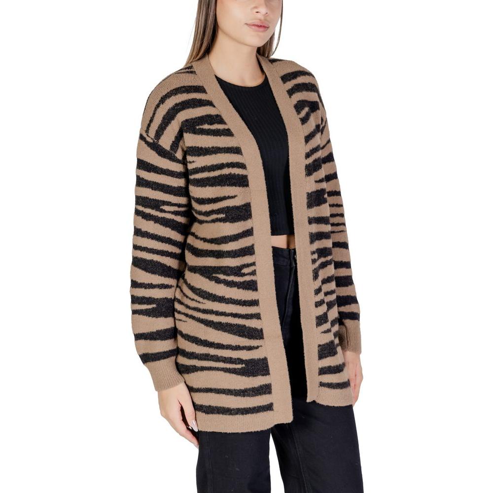 Jacqueline De Yong Brown Nylon Cardigan Jacqueline De Yong Rosy Brown