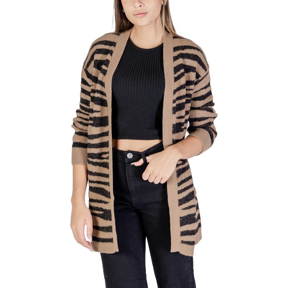 Jacqueline De Yong Brown Nylon Cardigan Jacqueline De Yong Dark Slate Gray