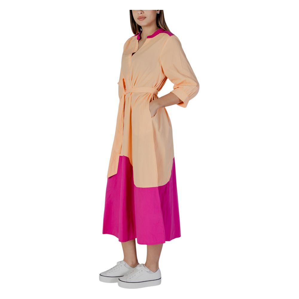 B.Young Orange Cotton Dress B.Young Tan