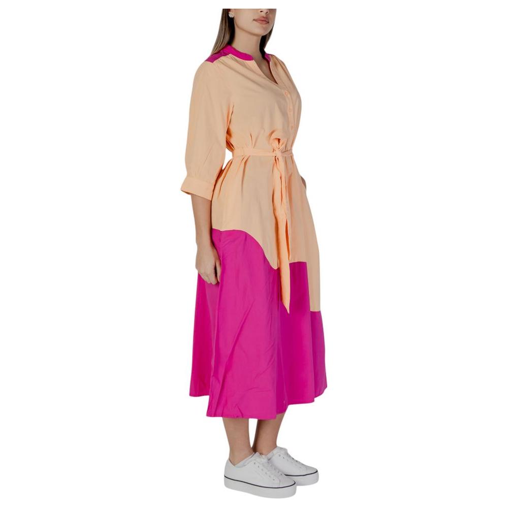 B.Young Orange Cotton Dress B.Young Tan