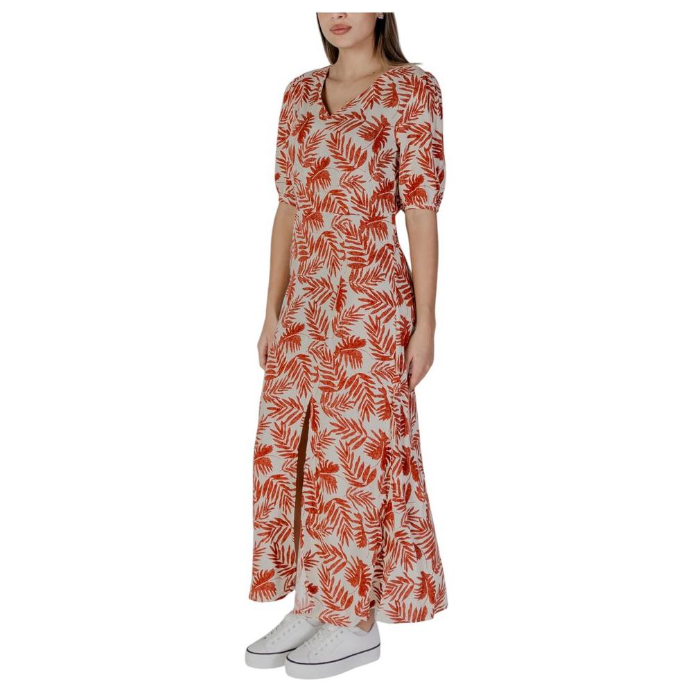 B.Young Red Viscose Dress B.Young Tan
