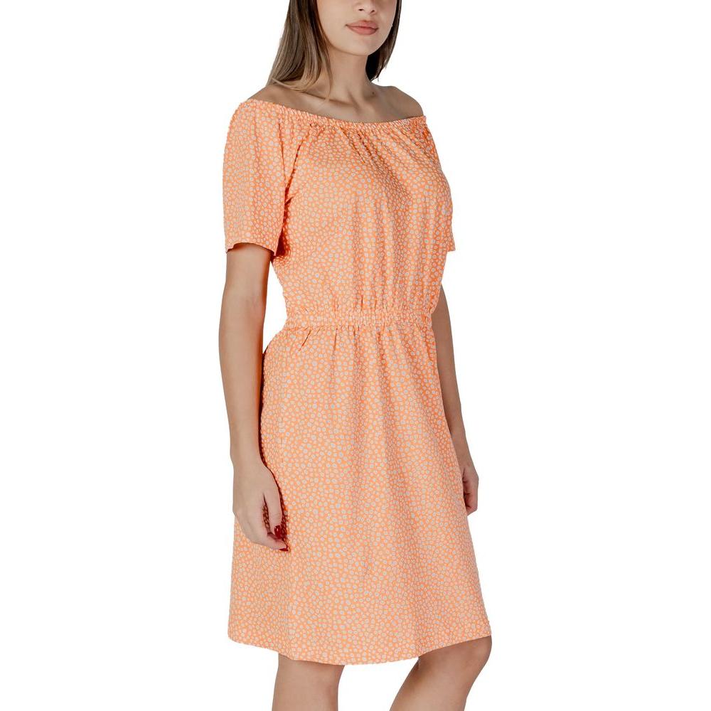 B.Young Orange Cotton Dress B.Young Dark Salmon