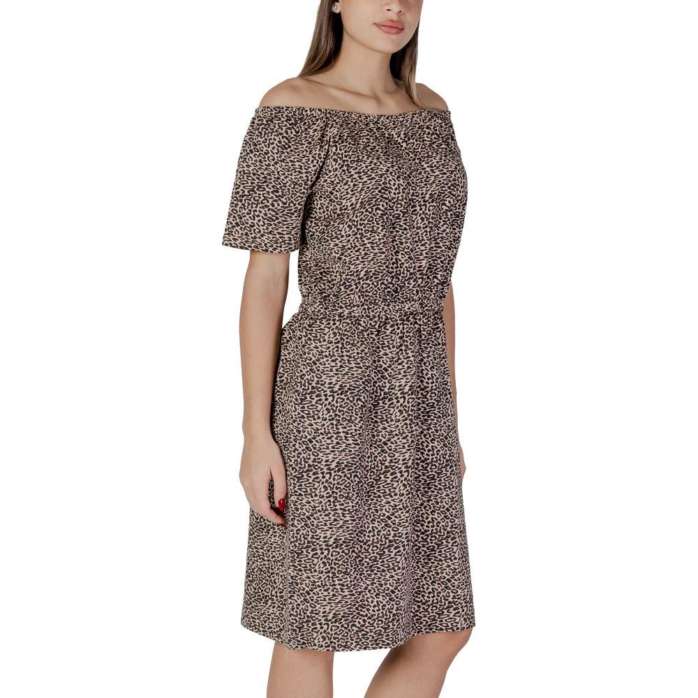 B.Young Beige Cotton Dress B.Young Rosy Brown