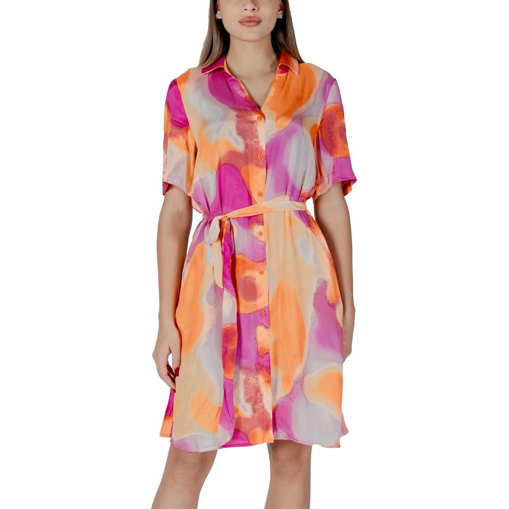 B.Young Orange Cotton Dress B.Young Rosy Brown