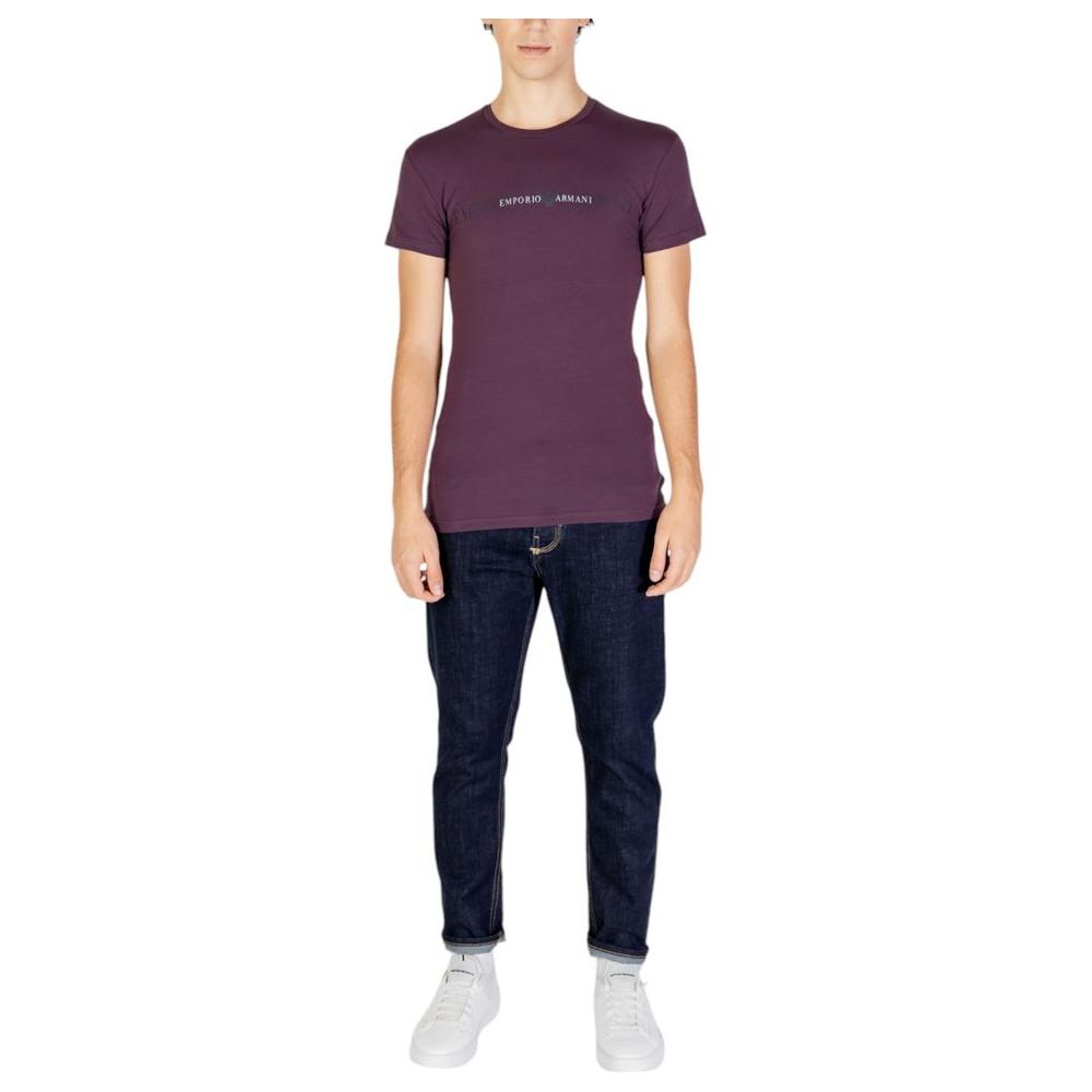 Emporio Armani Underwear Purple Cotton T-Shirt Emporio Armani Underwear Dark Slate Gray