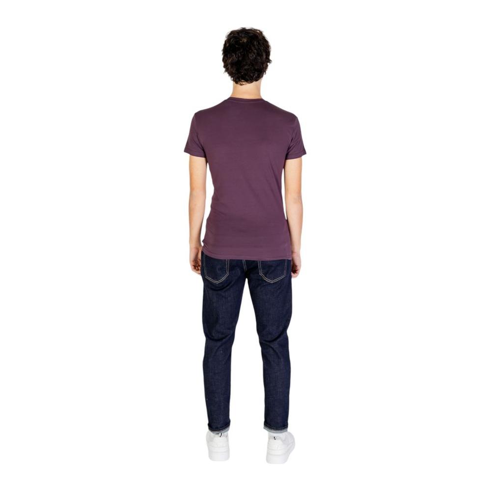 Emporio Armani Underwear Purple Cotton T-Shirt Emporio Armani Underwear Dark Slate Gray