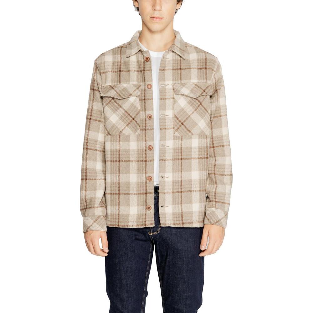 Hamaki-Ho Beige Polyester Shirt Hamaki-Ho Tan