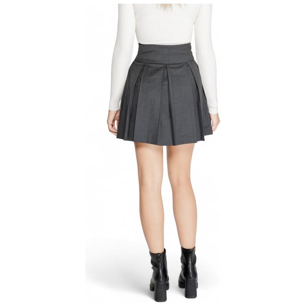 Morgan De Toi Gray Polyester Skirt Morgan De Toi Light Gray