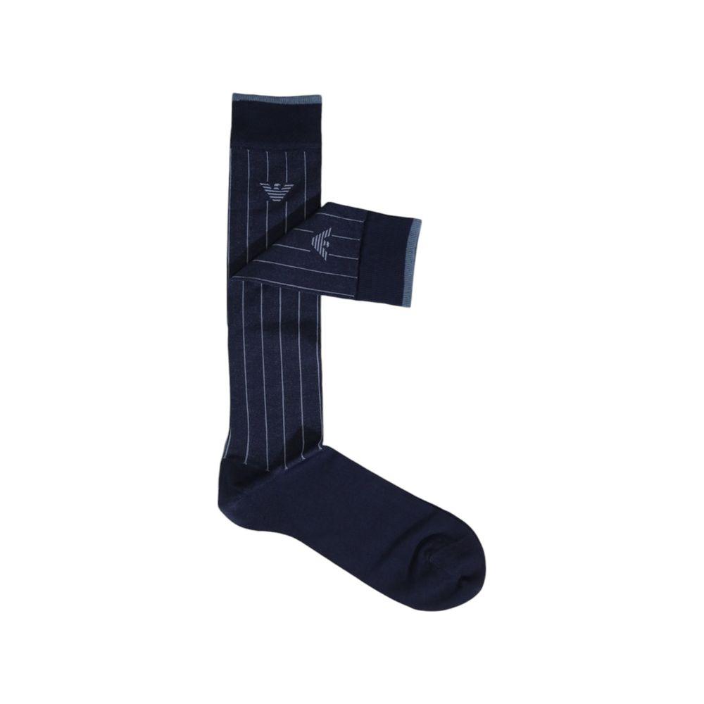 Emporio Armani Underwear Blue Cotton Sock Emporio Armani Underwear Dark Slate Gray