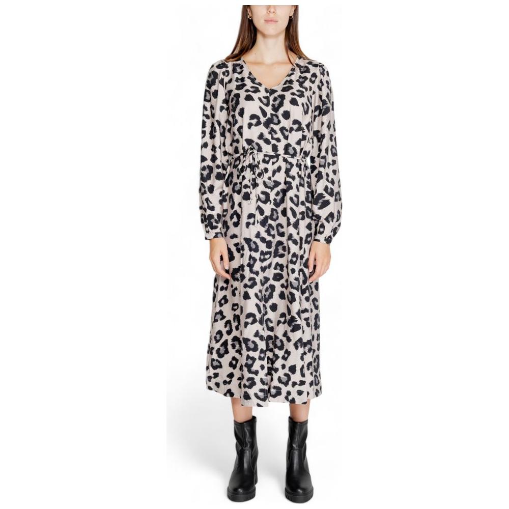 Jacqueline De Yong Gray Viscose Dress Jacqueline De Yong Dark Slate Gray