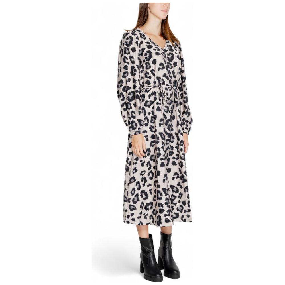 Jacqueline De Yong Gray Viscose Dress Jacqueline De Yong Dark Slate Gray