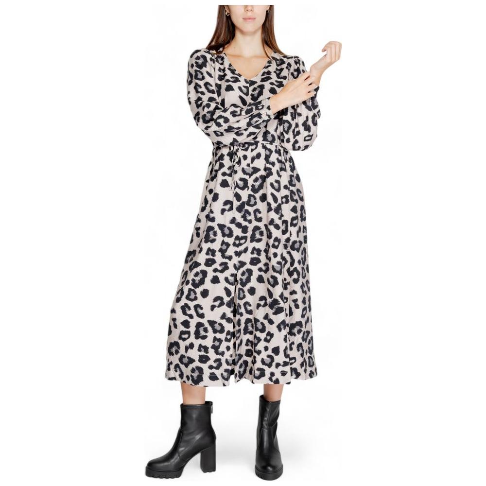 Jacqueline De Yong Gray Viscose Dress Jacqueline De Yong Dark Slate Gray