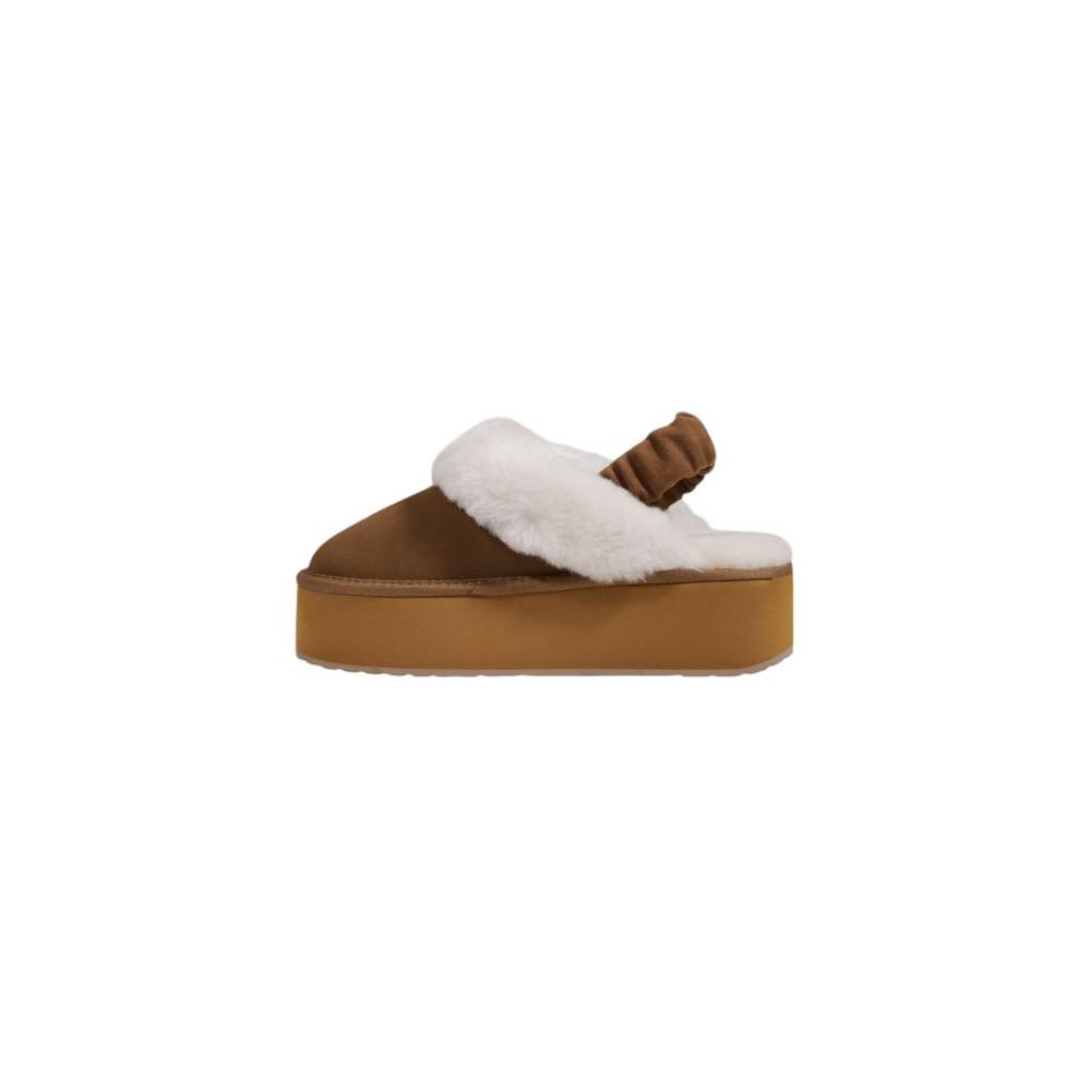 EMU Australia Beige Suede Leather Flat Shoe EMU Australia Saddle Brown