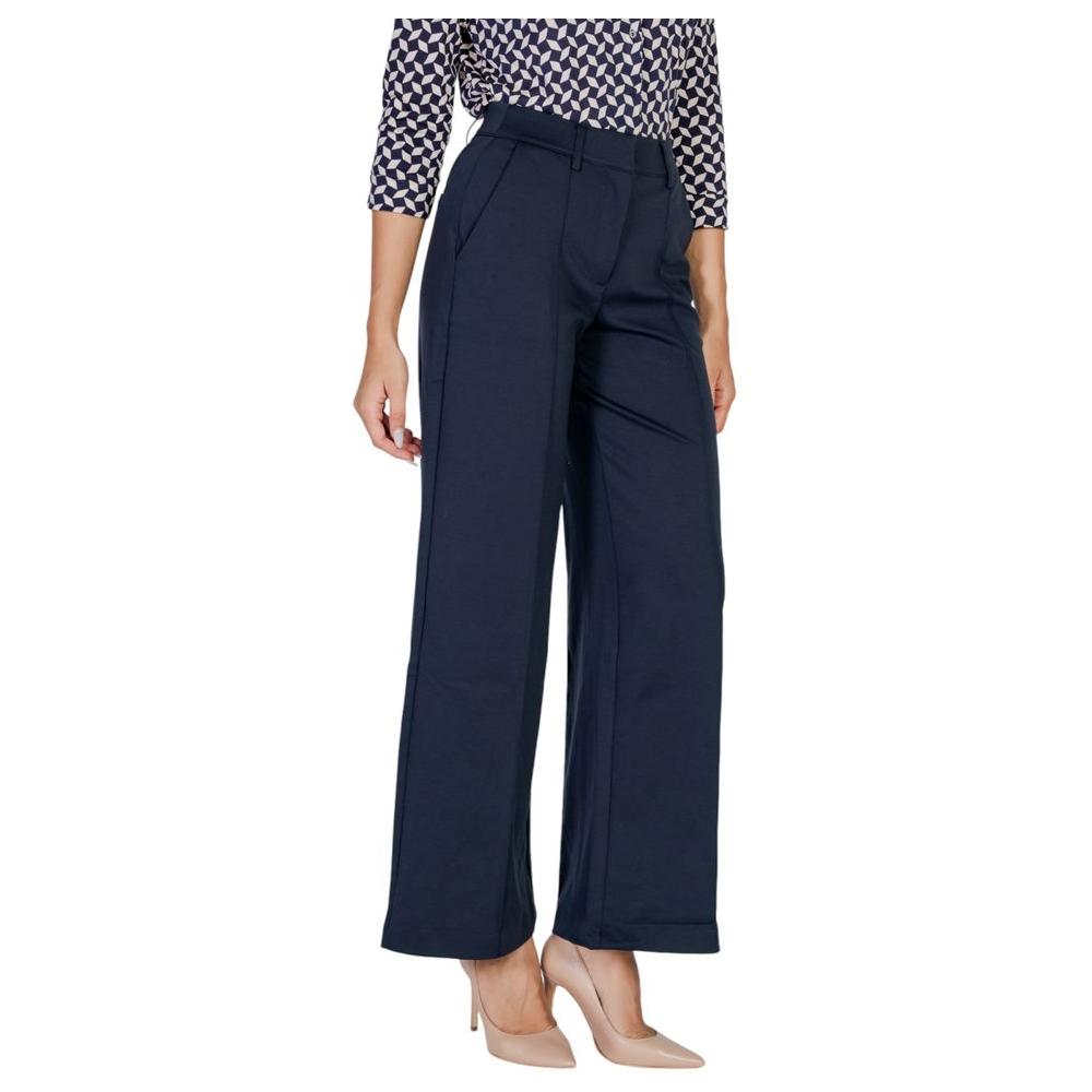 ICHI Blue Polyester Jeans & Pant ICHI Dark Slate Gray