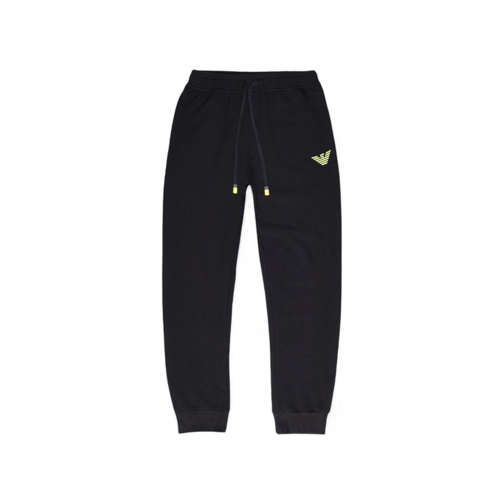 Emporio Armani Underwear Black Cotton Jeans & Pant Emporio Armani Underwear Black