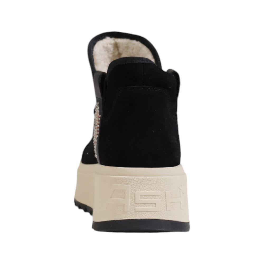 ASH Black Suede Leather Boot for Women - Fall/Winter Collection, featuring 100% suede leather and a stylish platform heel.