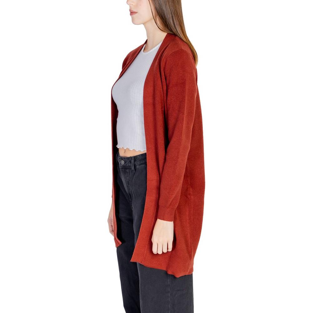 Vero Moda Red Viscose Cardigan Vero Moda Brown