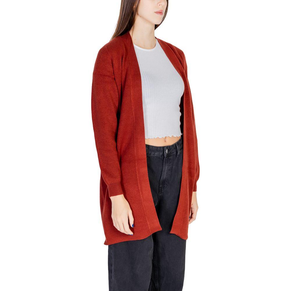 Vero Moda Red Viscose Cardigan Vero Moda Brown