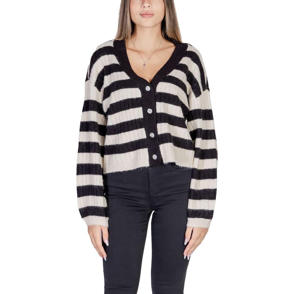 Vero Moda Beige Polyester Cardigan Vero Moda Dark Slate Gray