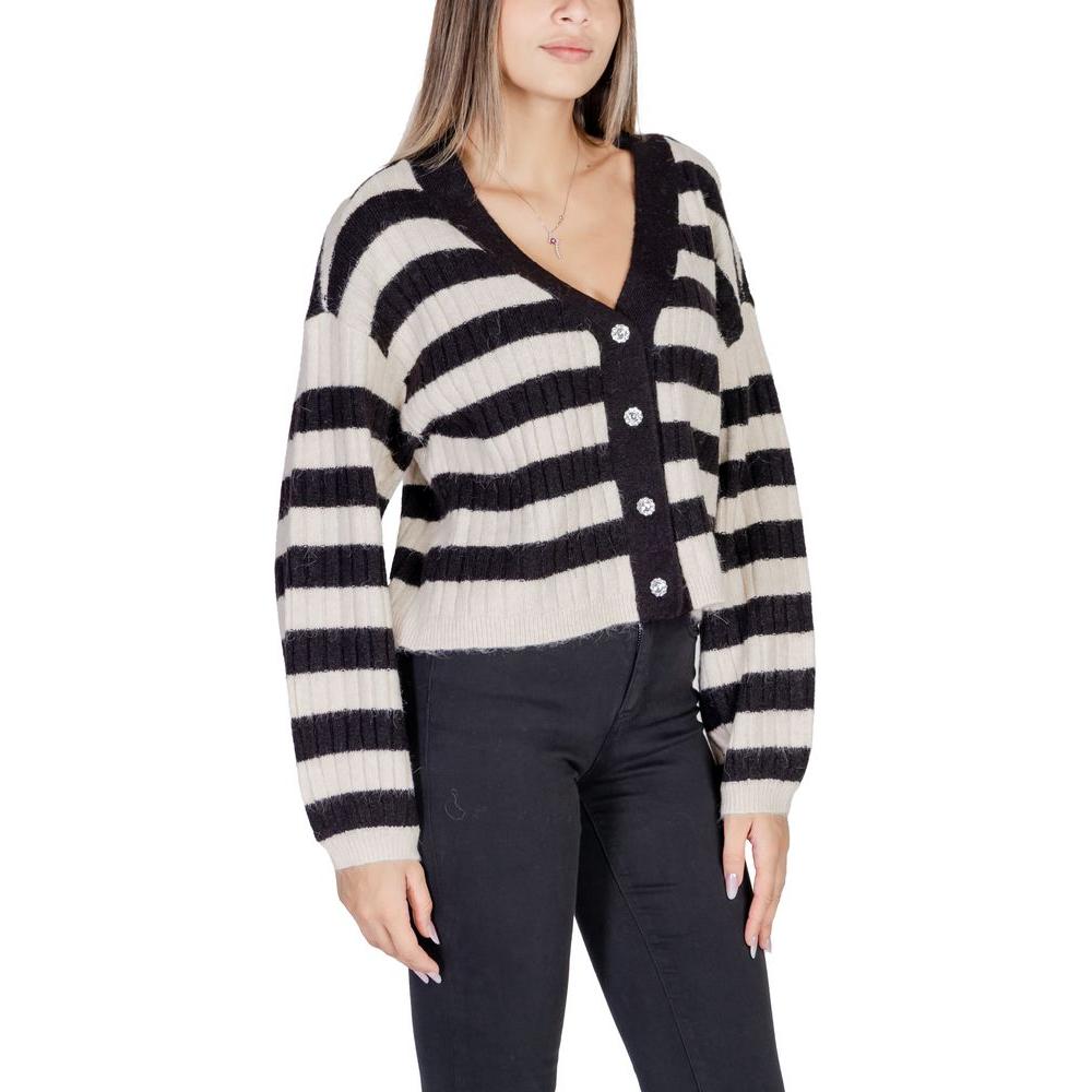 Vero Moda Beige Polyester Cardigan Vero Moda Dark Slate Gray