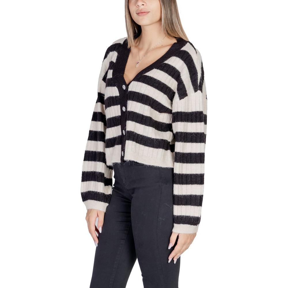 Vero Moda Beige Polyester Cardigan Vero Moda Dark Slate Gray