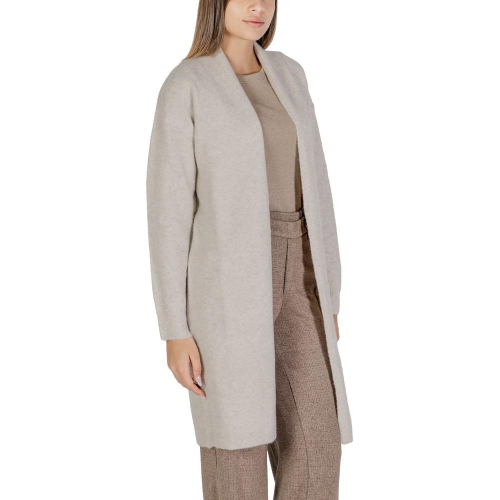 Morgan De Toi Beige Polyester Cardigan Morgan De Toi Gray