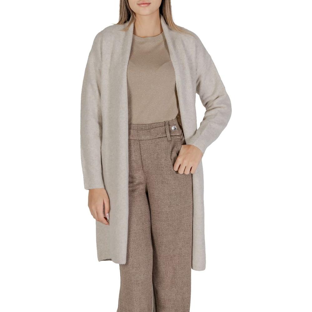Morgan De Toi Beige Polyester Cardigan Morgan De Toi Rosy Brown