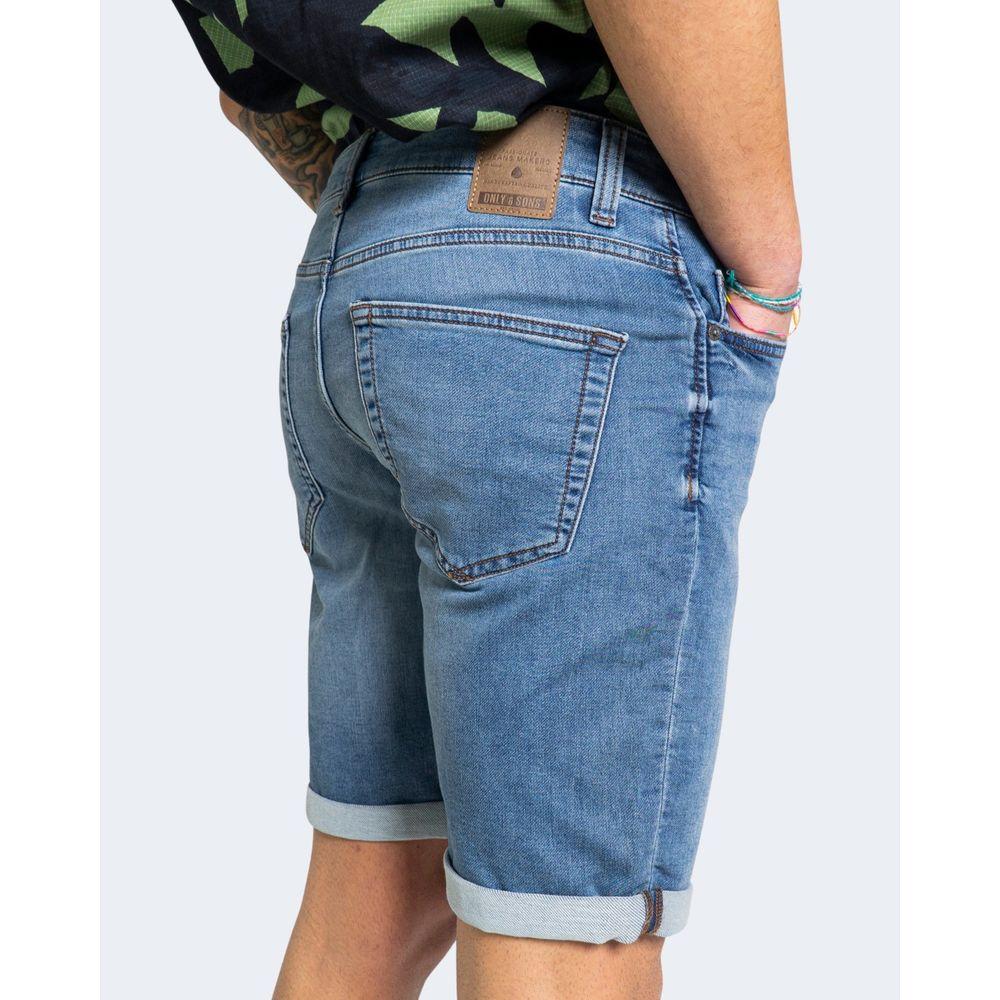 Only & Sons Blue Cotton Short Only & Sons Dark Slate Gray