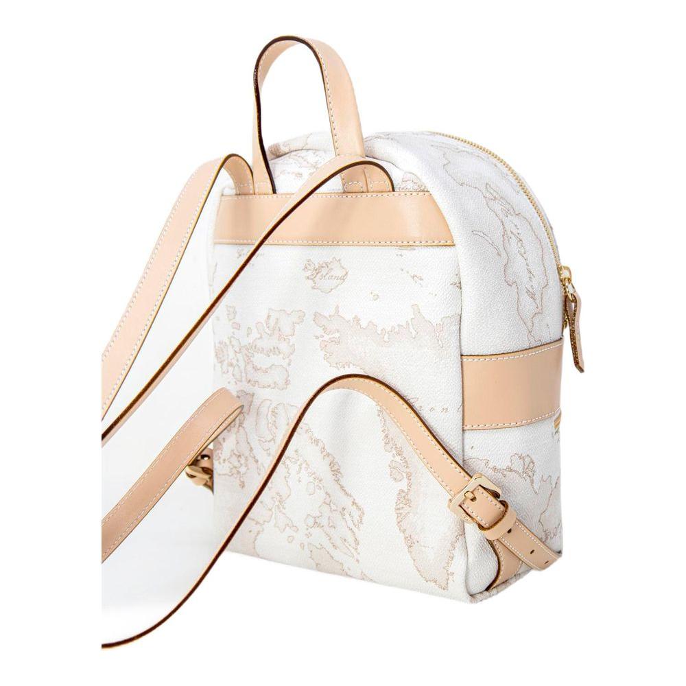 Alviero Martini Prima Classe White Synthetic Leather Backpack Alviero Martini Prima Classe Antique White
