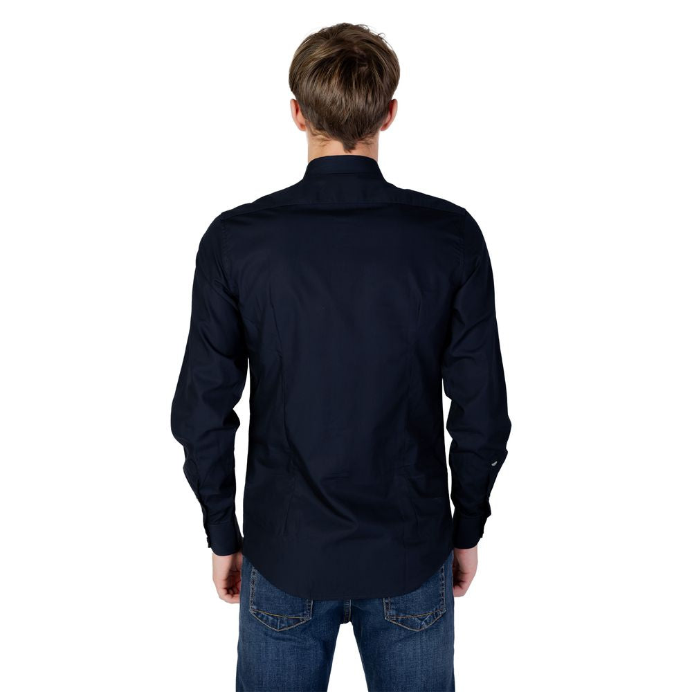 Antony Morato Blue Cotton Shirt Antony Morato Black